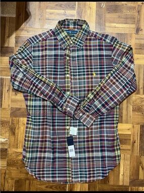 Polo Ralph Lauren plaid Indian madras button-down classic fit, Men’s s SM, NWTs